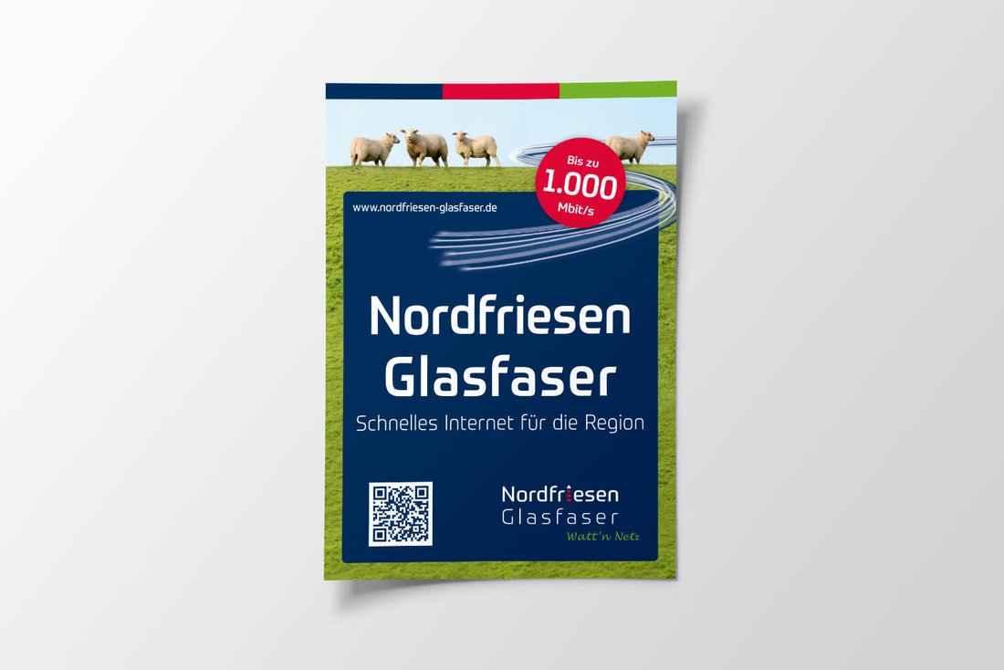 Nordfriesen Glasfaser Plakat