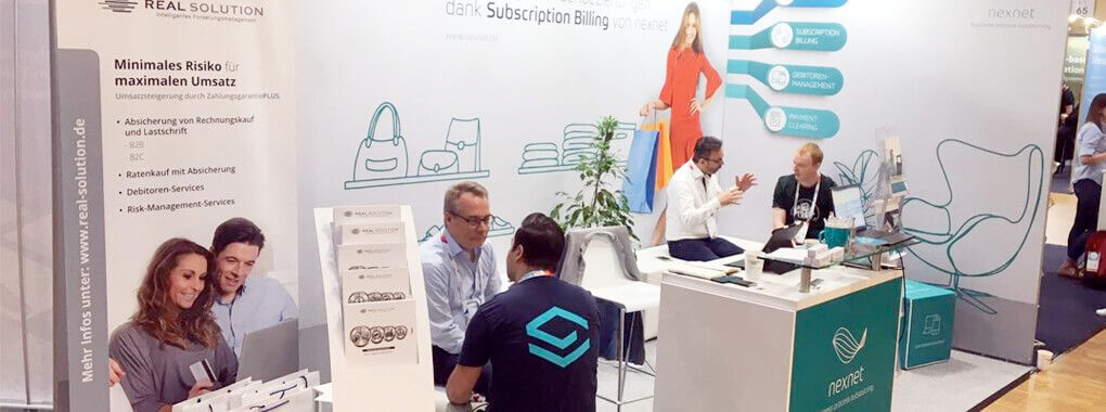 Nachdem im vergangenen Jahr der Fokus auf dem Thema Payment Clearing lag, präsentierte die nexnet in diesem Jahr ihr Subscription Billing auf der K5 in Berlin. Nachdem im vergangenen Jahr der Fokus auf dem Thema Payment Clearing lag, präsentierte die nexnet in diesem Jahr ihr Subscription Billing auf der K5 in Berlin.